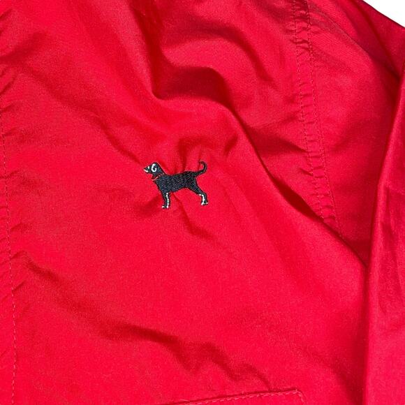 The Black Dog Red Kids Quarter Zip 7/8 Windbreaker Rain Jacket Hooded Pullover - Picture 6 of 16